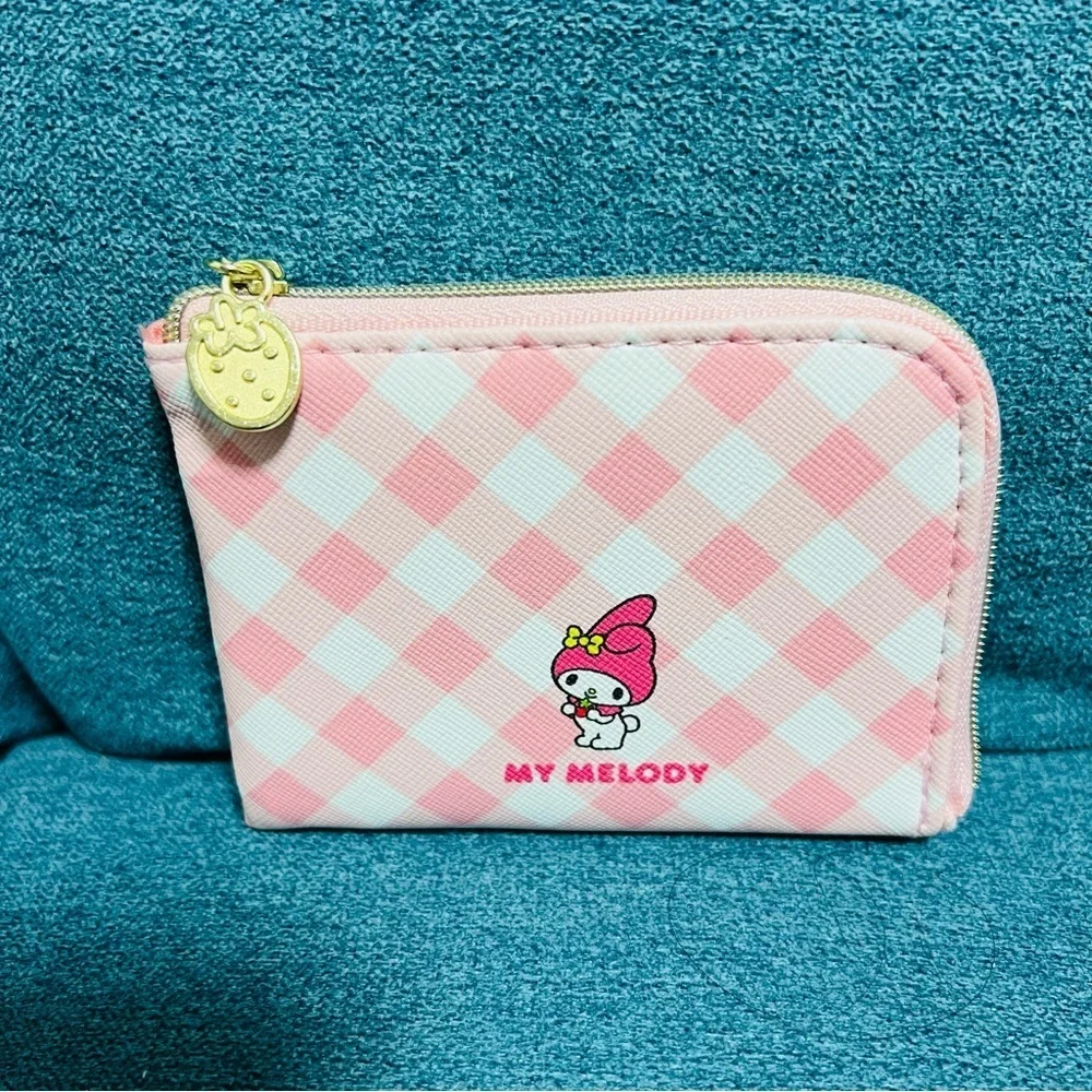 My Melody Sanrio Pink/White Leather Credit Cards Purse/Case